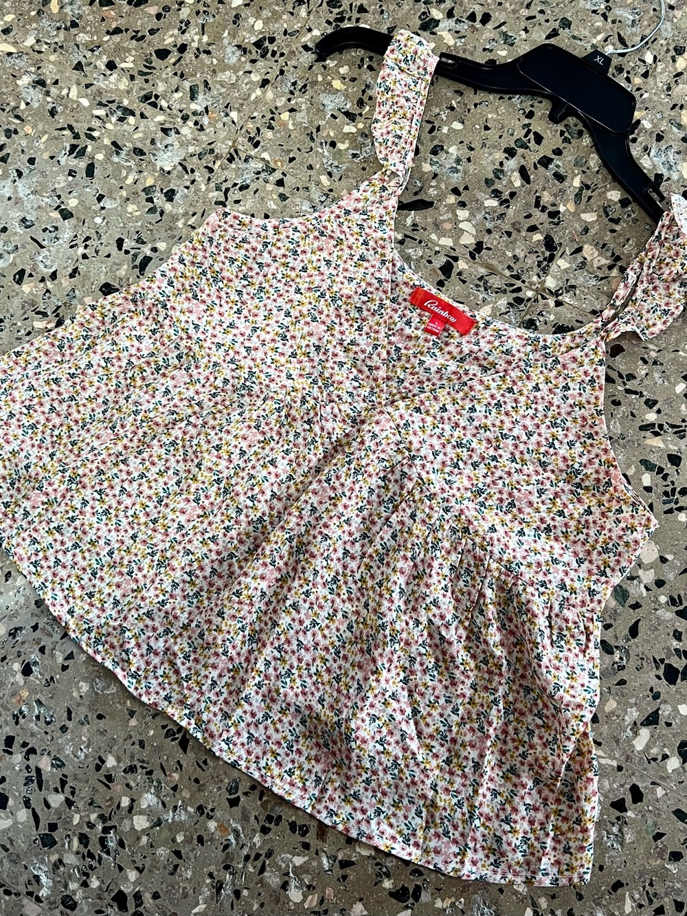 Gymboree Pink Floral Tie-Strap Camisole Top